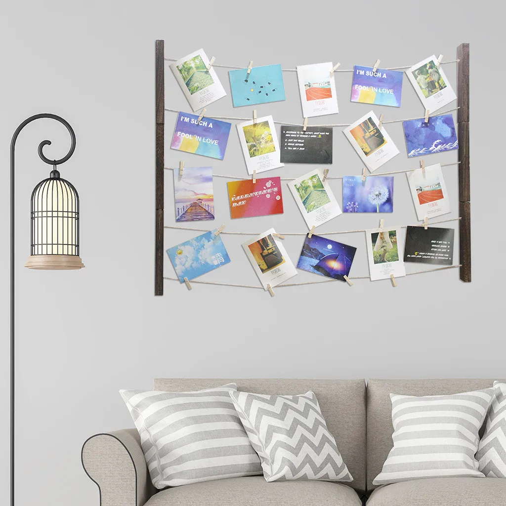 Подвесной Дисплей Деревянный DIY картина фоторамка Настенный декор