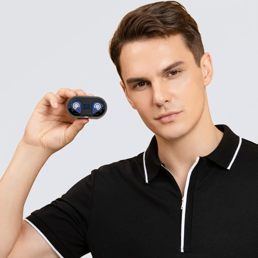 M9 TWS Bluetooth наушники беспроводные наушники 8D стерео настоящие беспроводные наушники спортивные HiFi бас гарнитура с двойным микрофоном