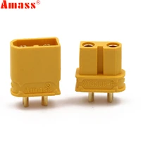51050 pair amass xt30ud waterproof plug 2mm 15a copper gold plated male female connector for rc fpv racing drone lipo battery