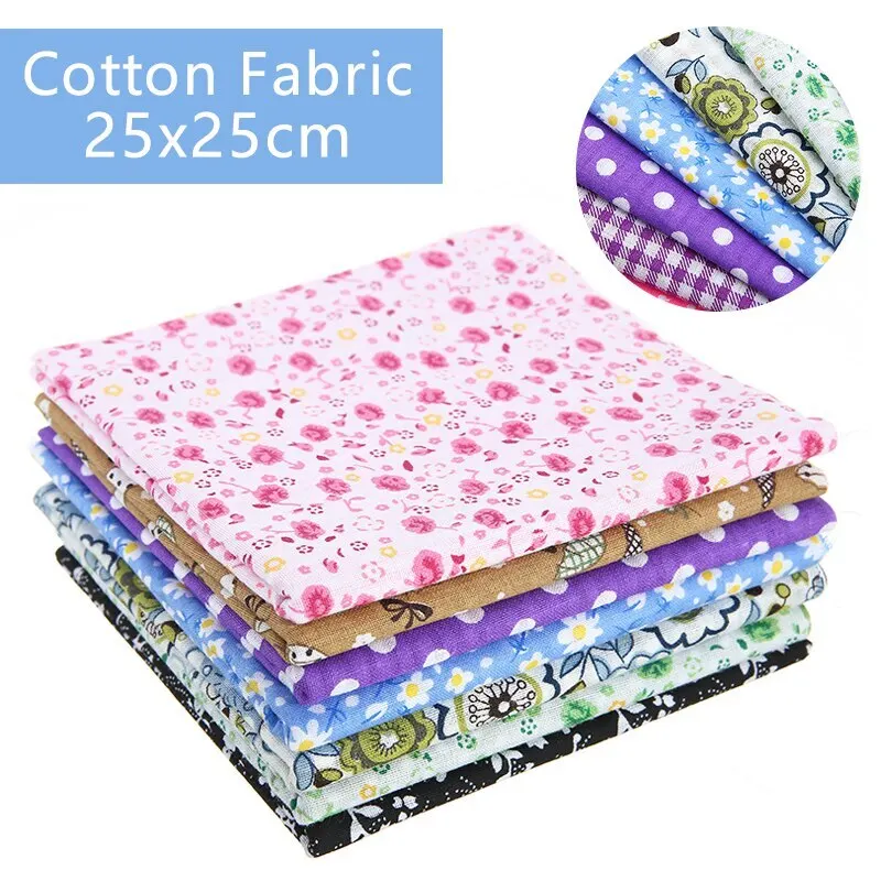 2019 7 шт. хлопковая ткань ассорти квадратов предварительно срезанные