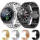 22 мм ремешок из нержавеющей стали для Samsung Galaxy Watch 3 45 мм LTE Смарт-часы ремешок заменить браслеты для Galaxy 46 мм Gear S3 Correa