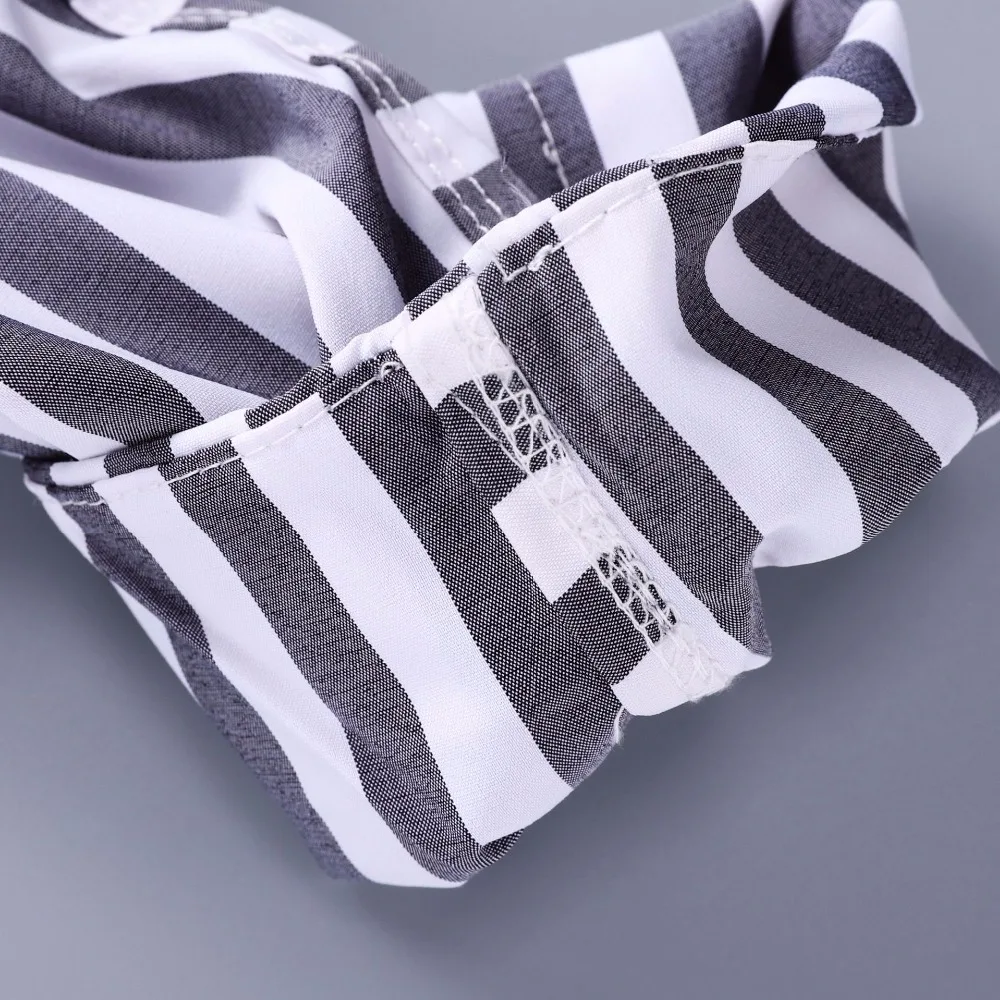 Комбинезон для маленьких девочек комбинезон в черно белую полоску с рукавами