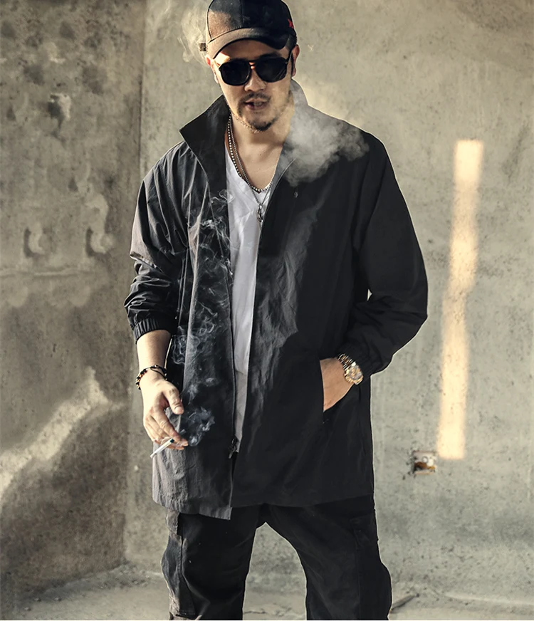 Осенняя новинка британский дизайн свободная Длинная тонкая ветровка-кофта