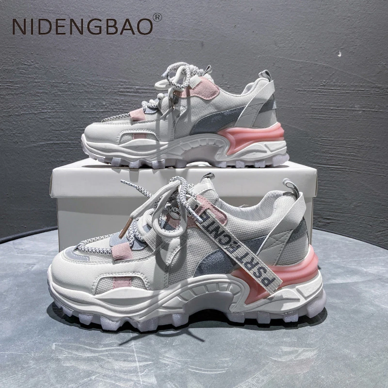 

Women Sneakers Platform Shoes Mesh Breathable Outdoor Walking Jogging Gym Running Sports Shoes Female Trainers Zapatillas Mujer