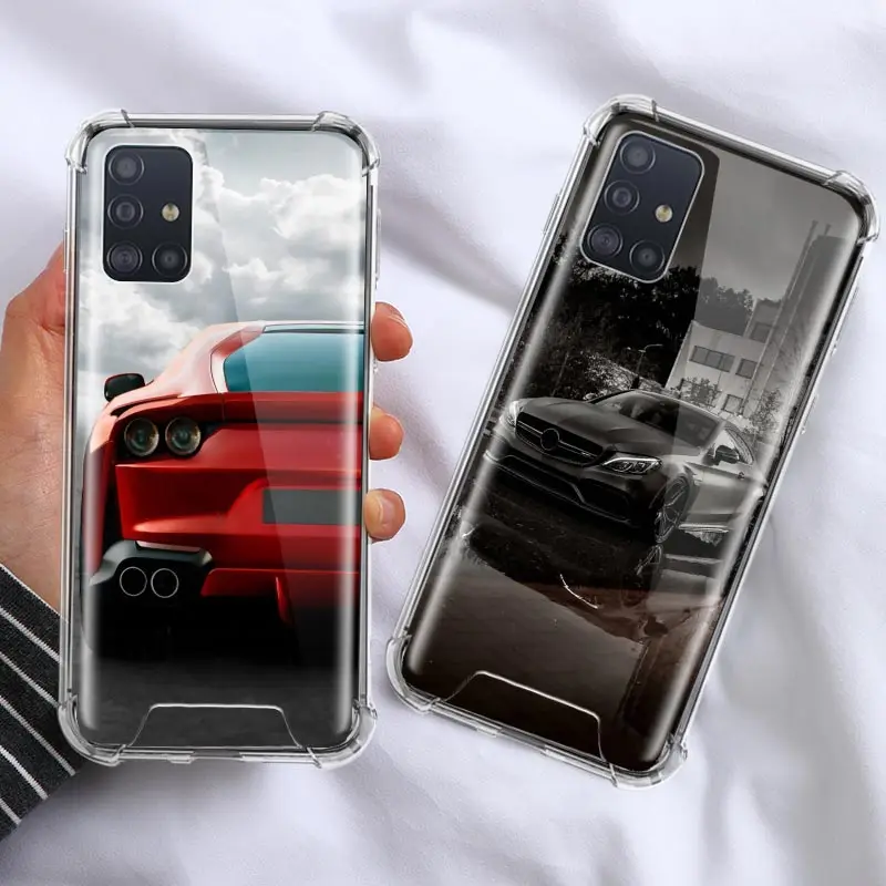 

Cover For Samsung A51 A71 M31s Airbag Capa For Galaxy S20 FE A21s A31 A41 A12 M51 Soft Phone Cases Sports Cars Male Men