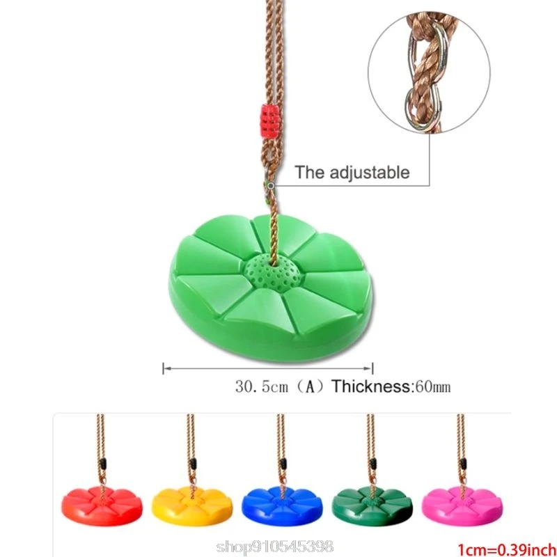 

Indoor Outdoor Swing Disc Rope Swing with Adjustable Nylon String Red for Kid Children Play N06 20 Dropshipping