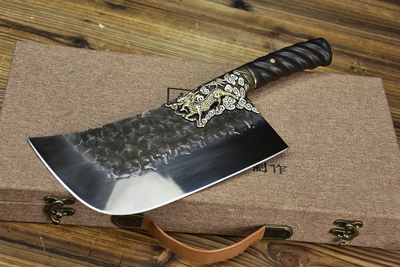

Vintage Personality Chef Knife Top Brand Luxury Stainless Steel Embossed Household Kitchen Knifees 2020 New Kitchen Knifees