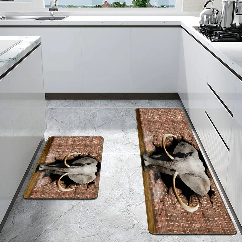 

Elephant Lion Animal Large Entrance Door Mat 1pcs Tiger Anti-Slip Home Living Room Rugs Kitchen Carpet Floor Decorative Doormat