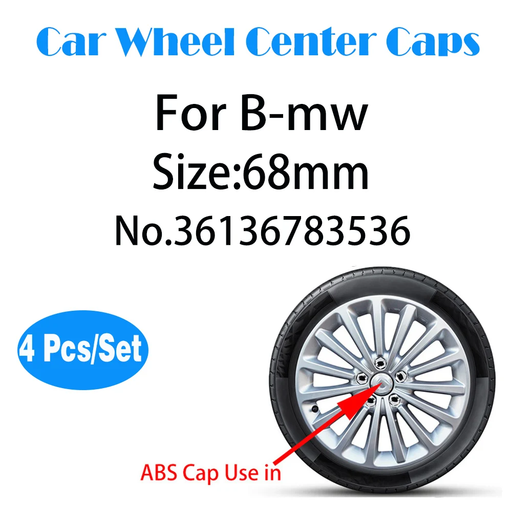 4 шт. 68 мм Центральная втулка колеса автомобиля крышки крышка для обода F10 F20 E60 E61 E90