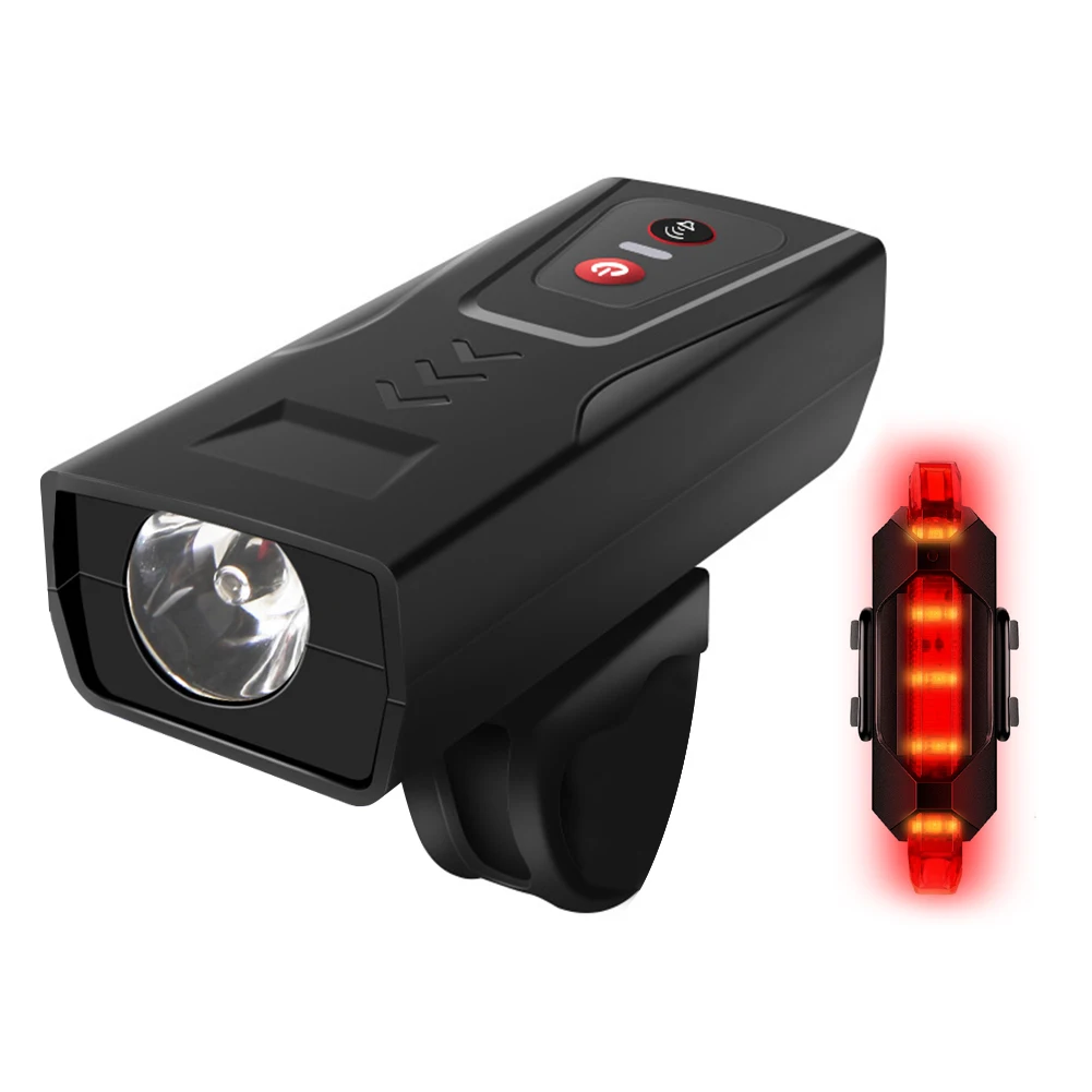 

Multi-function Bike Light Set USB Rechargeable XPE LED Headlight with Horn + Rear Tail Light Cycling Accessories