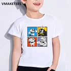Детские летние футболки с коротким рукавом для девочек и мальчиков детская футболка с мультяшным принтом Cuphead Повседневная Забавная детская одежда