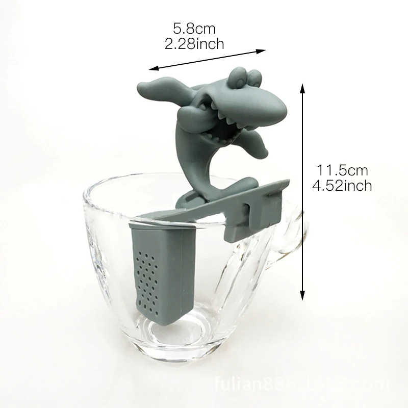 1 шт. милый силиконовый серфинга Акула чай заварки многоразовые вкладыши Чай