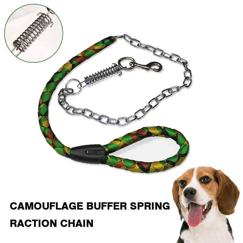 

Камуфляжная веревка для собак, противоукусывающая Взрывозащищенная P-цепь, весенние Аксессуары для тренировок домашних животных