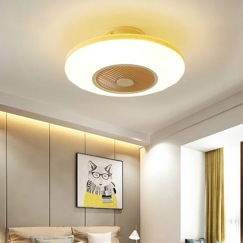 

IKVVT Modern LED Ceiling Fan with Light Creative D50cm Acrylic Fan Lamp for Dining Room with Remote Control Abanicos de Techo