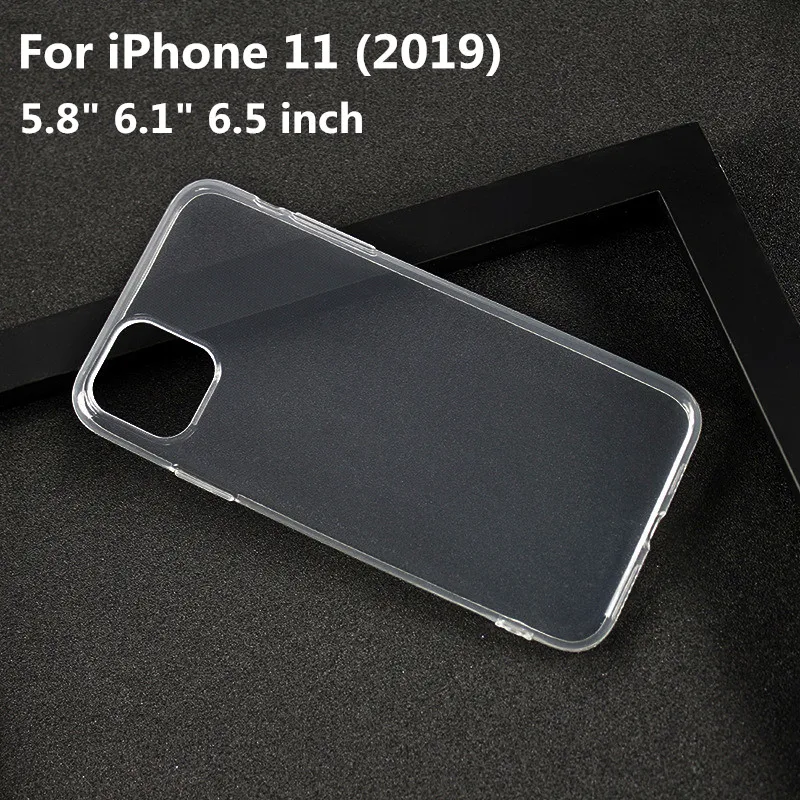 Для iPhone 11 2019 чехол ультра тонкий прозрачный мягкий Силиконовый ТПУ для Apple Pro Max