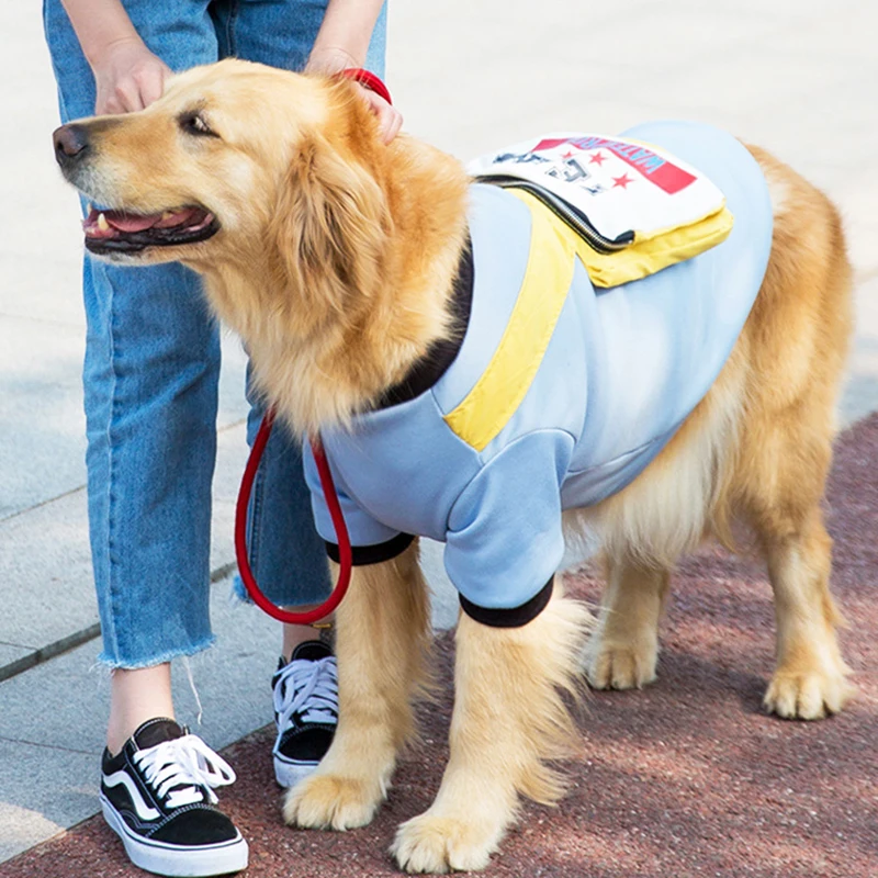 

Pet Casual Autumn Clothes Jacket Pet Clothes Dog Sweatshirt Schoolbag For Medium Large Dogs Cats Pet Fashion Cute Clothes 2021