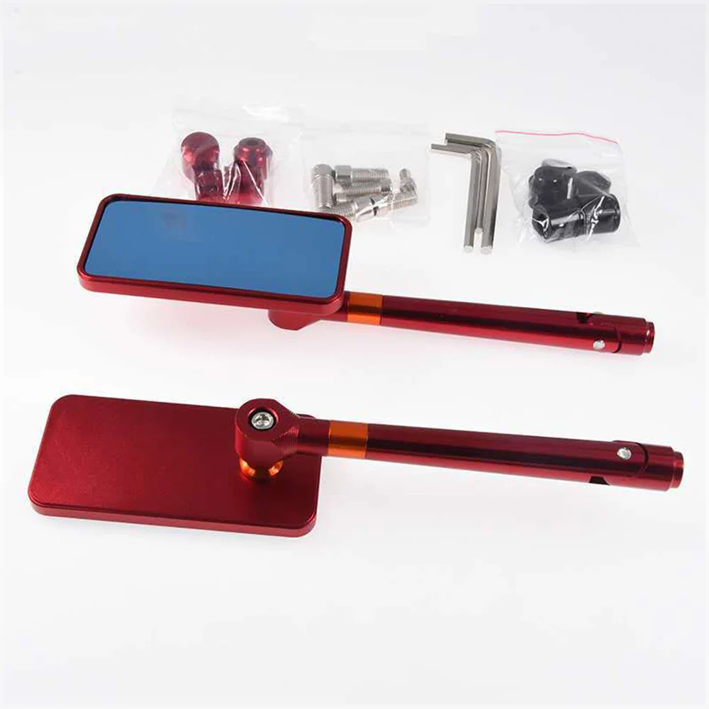 

Универсальный алюминиевый руль мотоцикла с ЧПУ, зеркала заднего вида, синее антибликовое зеркало для скутера Yamaha Suzuki