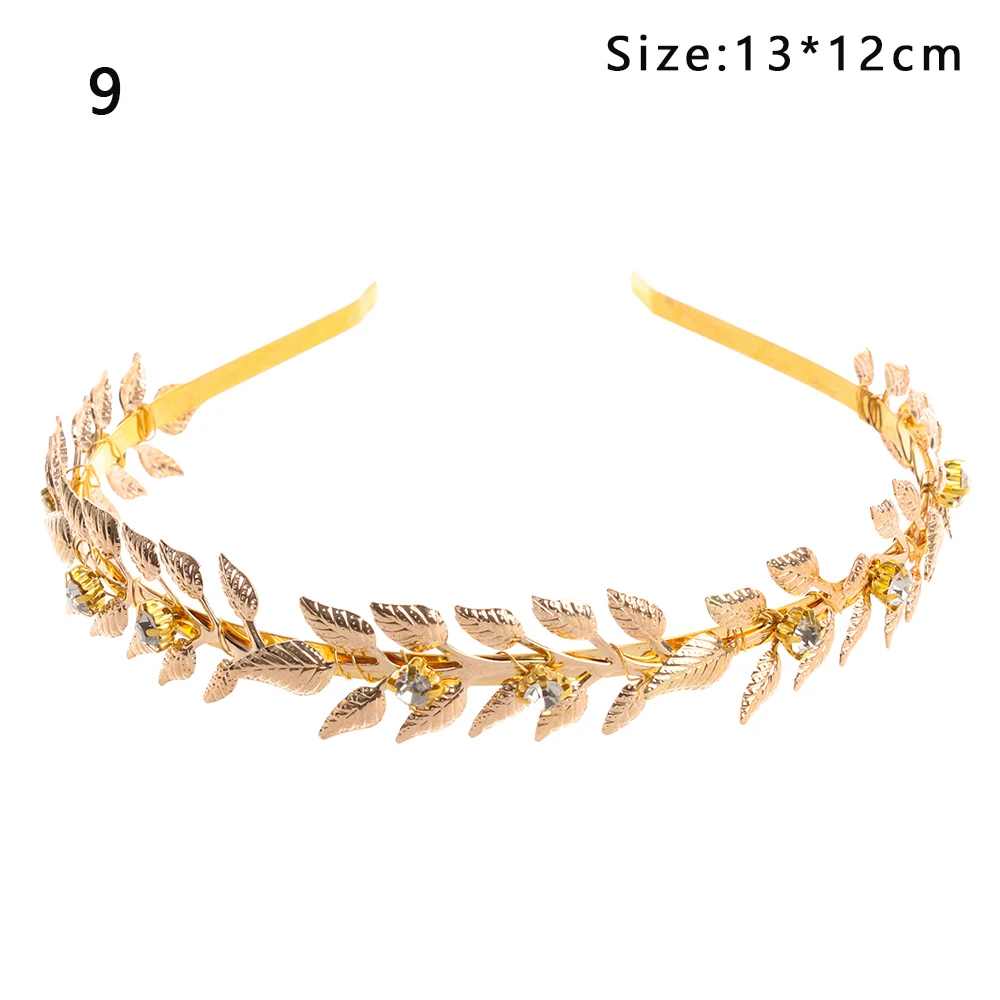 wedding hair clips New Women Vintage Alloy Headbands Girl Bandanas Girl Bandanas Metal Hairbands Gold Leaf Butterfly Hair Accessories claw hair clips