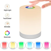 usb rechargeable table lamp touch dimming 256 colors night light bedroom study atmosphere lamp