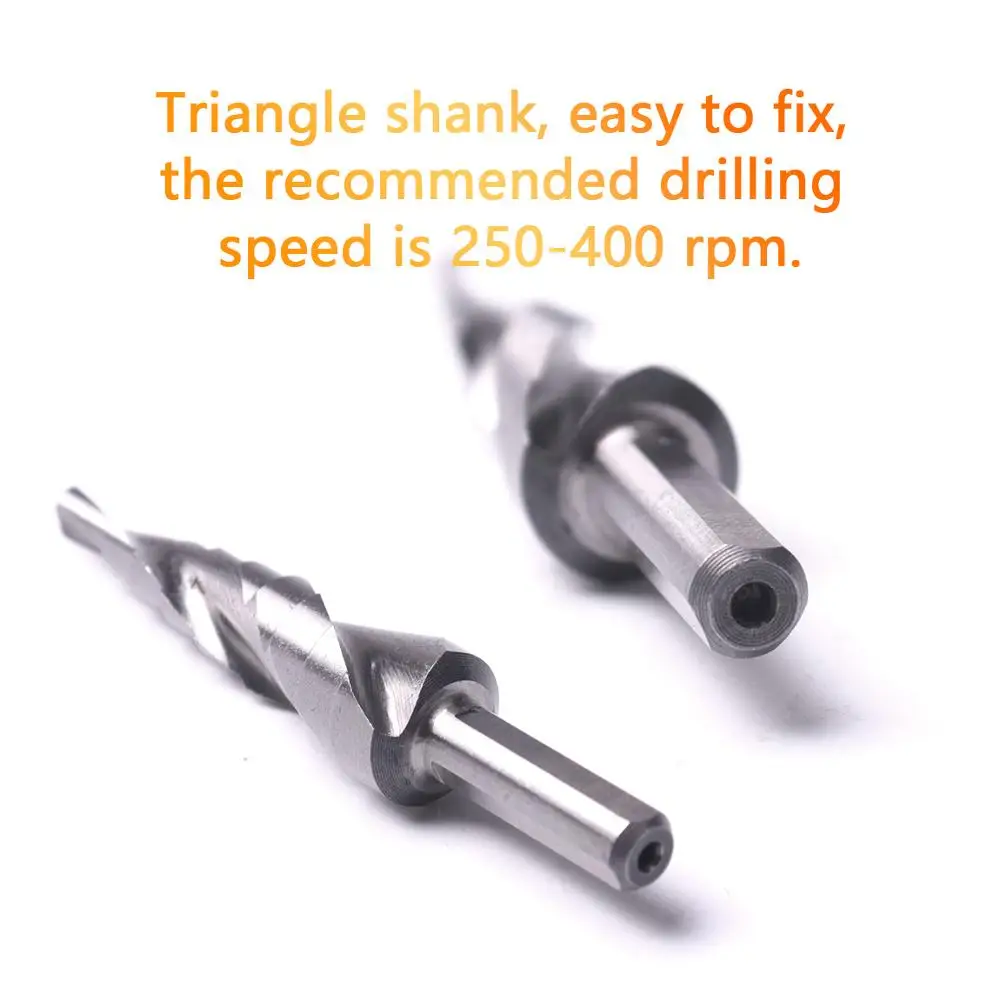 Ступенчатые сверла из быстрорежущей стали, с треугольным хвостовиком, 4-20 мм, 2 шт./лот
