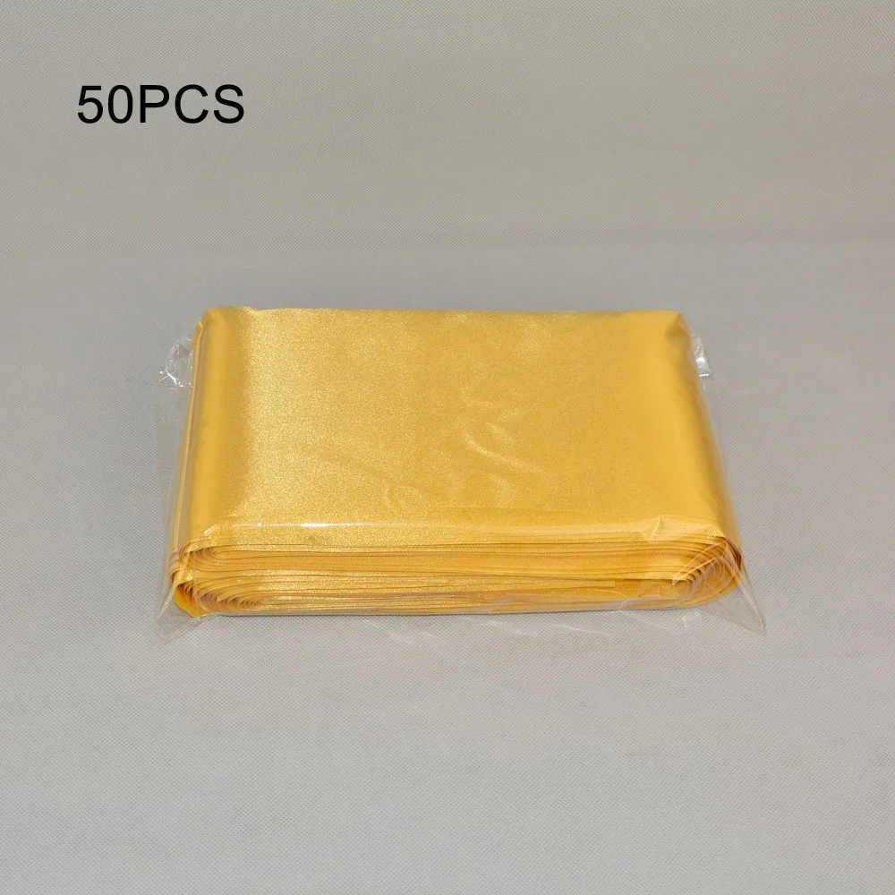 

50pcs Satin Wedding Chair Sash Bow Tie Satin Ribbon Chair Bands for Wedding Decoration Hotel Party Supplies