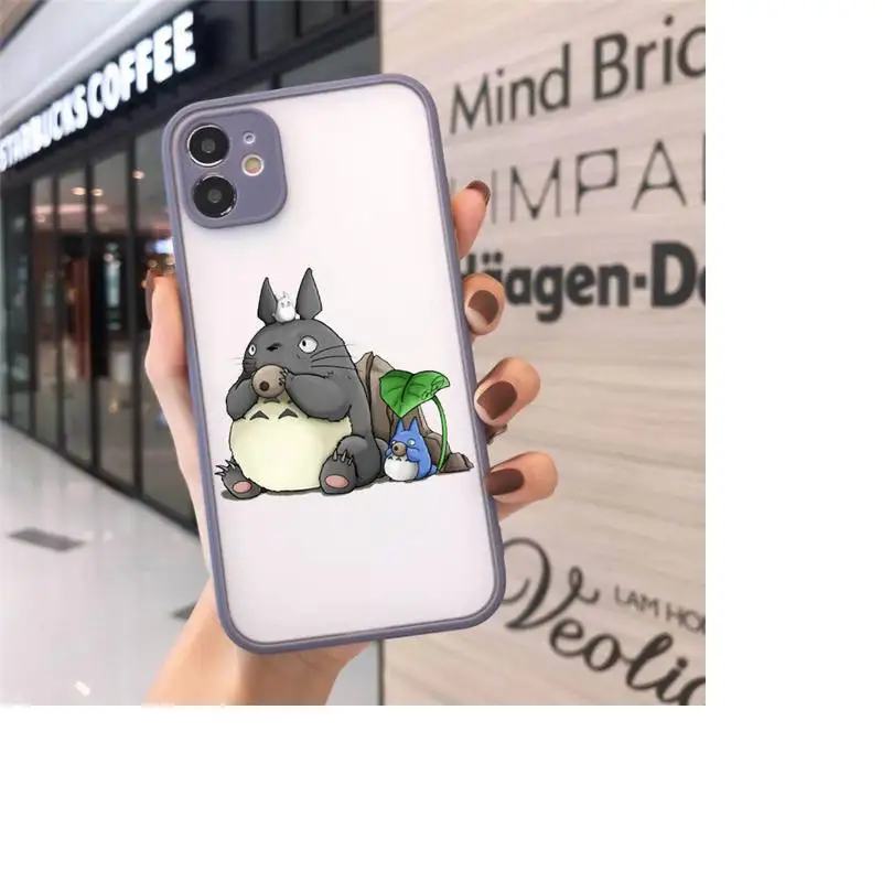 

Studio Ghibli Totoro Ponyo Spirited Away Phone Cases matte transparent For iphone 7 8 11 12 plus mini x xs xr pro max cover