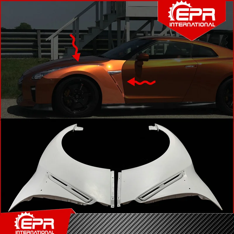 Для Nissan R35 GTR OEM переднее крыло из стекловолокна (с вентиляционными отверстиями)
