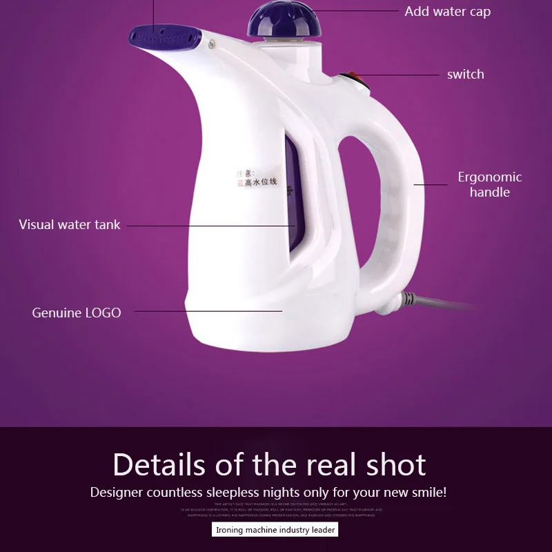 

1208 Portable handheld hanging iron machine customized gift steam electric iron steam face device manufacturers direct OEM