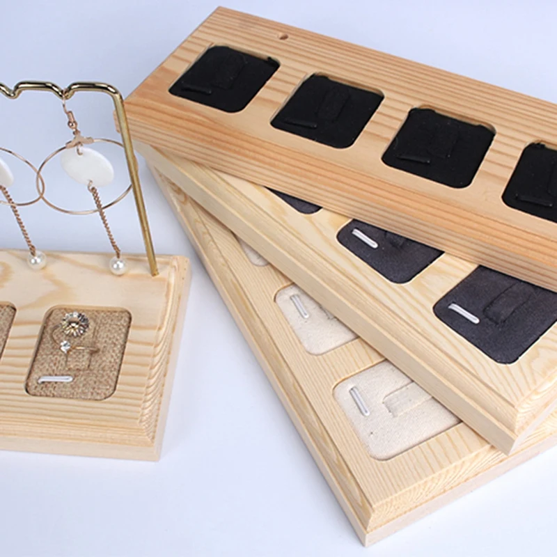 

Jewelry Tree Stand White Metal and Wood Basic Storage Necklaces Bracelets Earrings Holder Organizer Jewelry Display