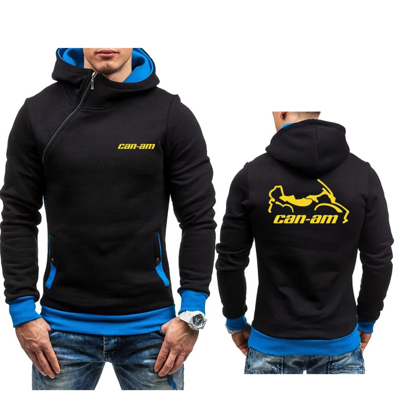 

Spring Autumn Men's Hoodies BRP can-am Car Logo Print Casual Diagonal zipper Sweatshirts Man Hoody Harajuku Zipper Jacket