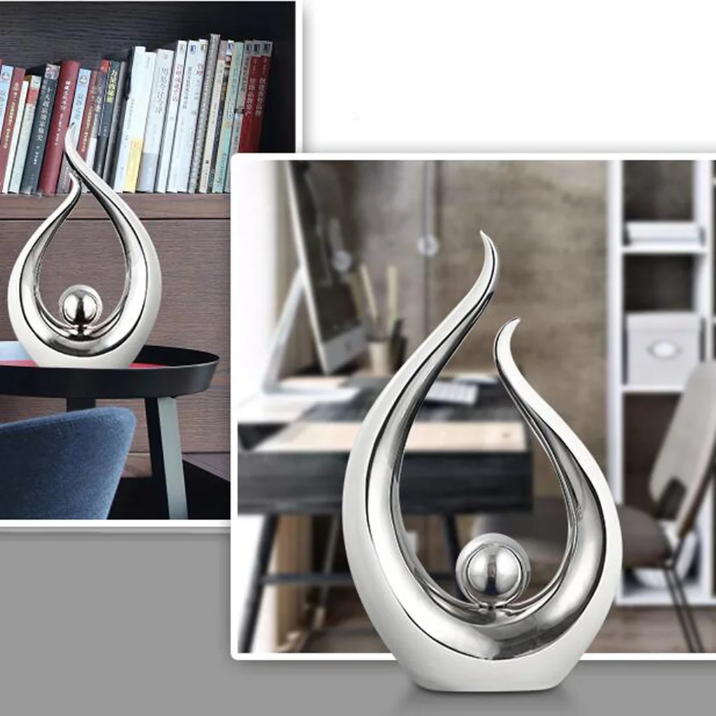 

Waterdrop Abstract Art Ceramic Desktop Statue Ornaments Wine Cabinet
