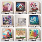 Набор для алмазной вышивки в форме бабочки, лошади, цветка, 5D, для творчества, Набор для вышивки крестиком, хрустальные стразы для творчества