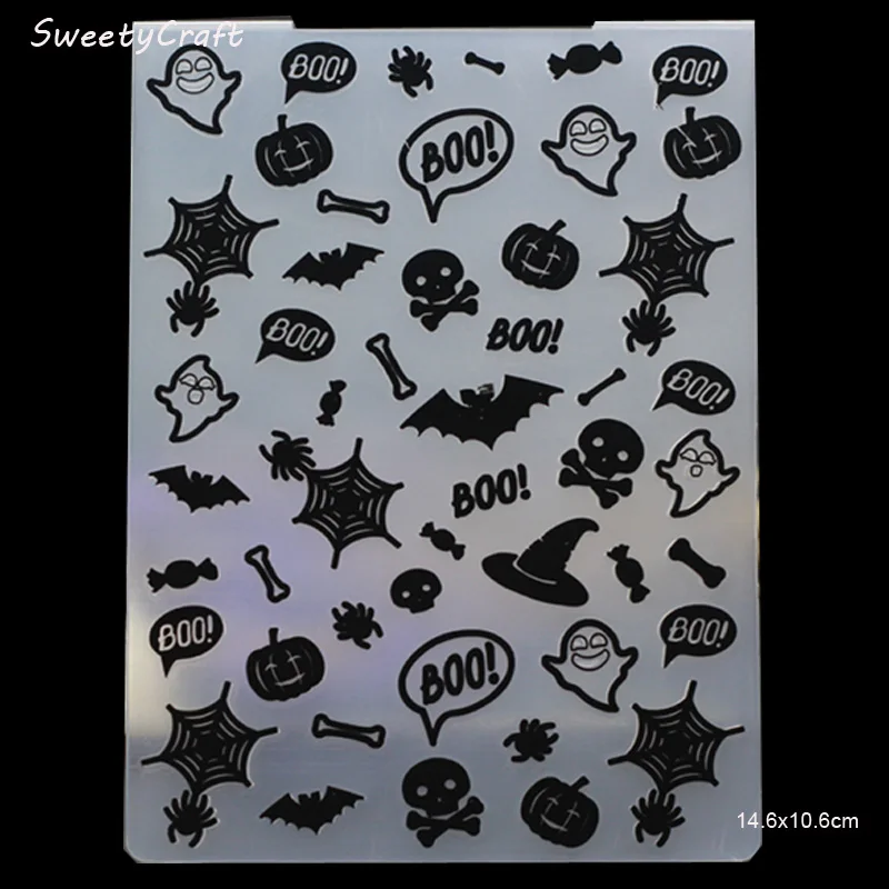 Хэллоуин тиснение папка из серии &quotсделай сам&quot трафареты для скрапбукинга