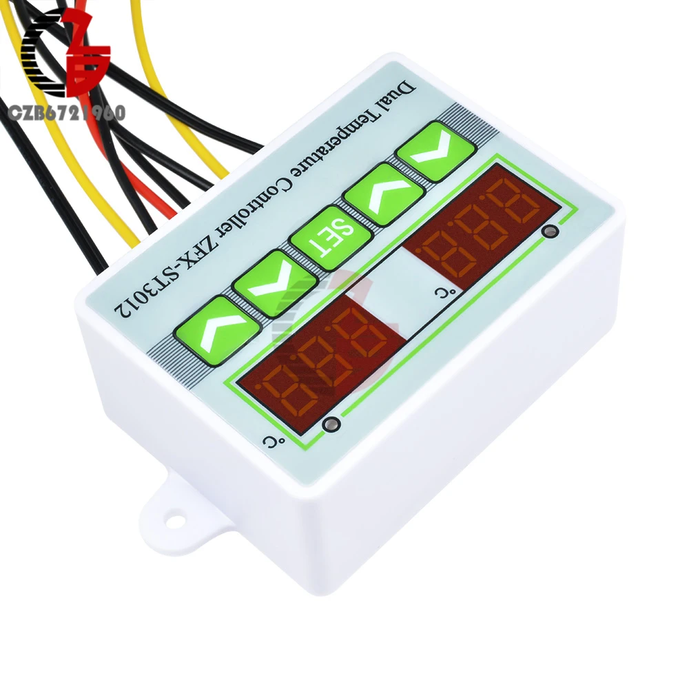 Светодиодный двойной цифровой термостат ST3012 регулятор температуры 12 В