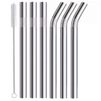 promotion stainless steel smoothie straws0 4inch extra wide reusable metal drinking straws for milkshake smoothie beverage