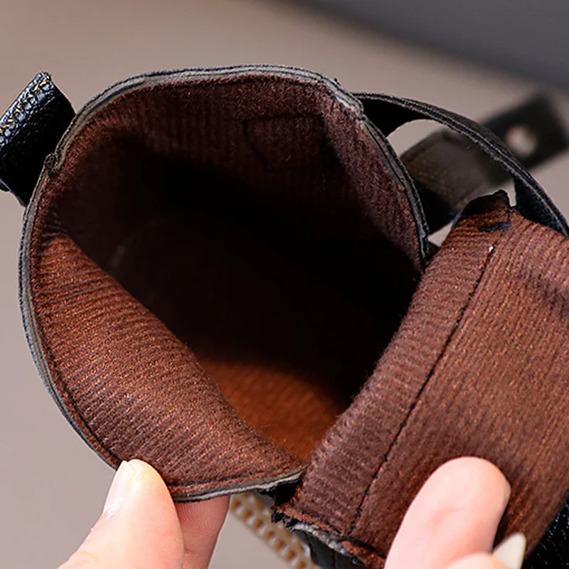 Новинка осенне-зимняя детская обувь черные желтые ботильоны для девочек и