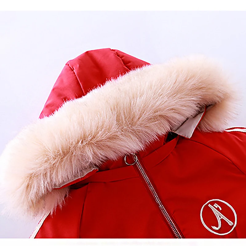 

Children's winter warm down jacket cotton padded jacket 2020 new fashion women's wear children's thick fur coat fur hooded snow