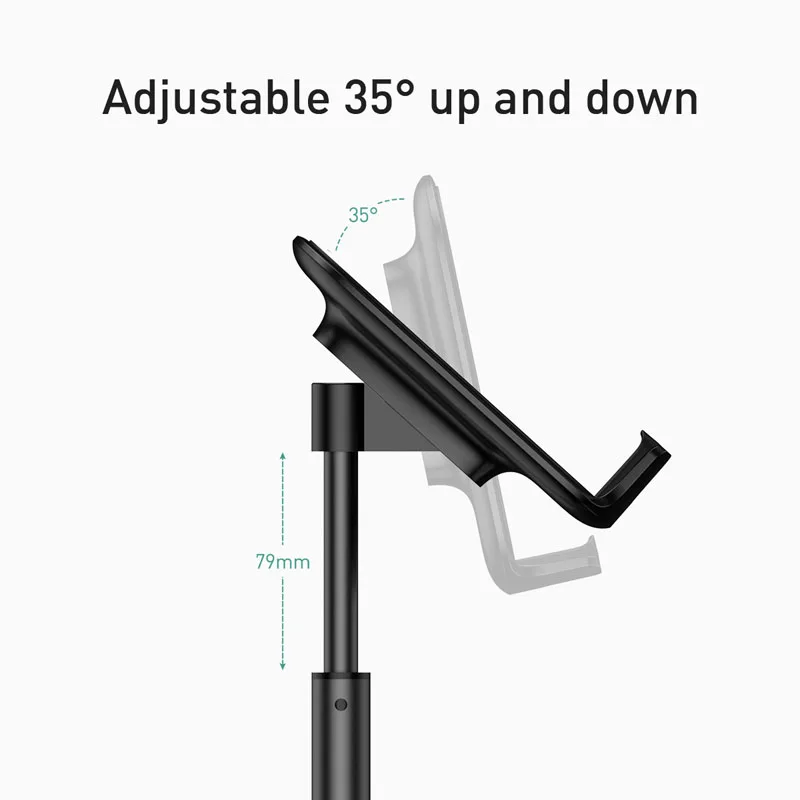 baseus adjustable mobile phone holder for iphone 12 11 pro max xs telescopic desktop bracket tablet stand for samsung huawei free global shipping