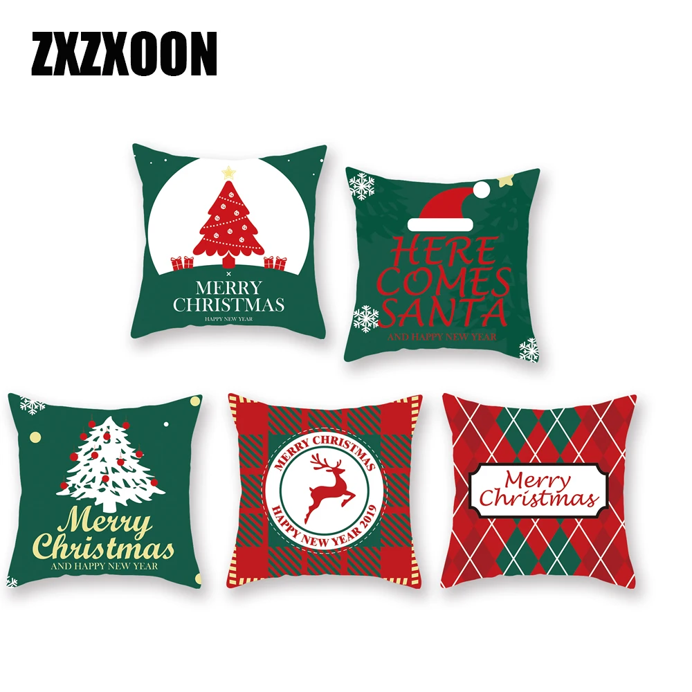 Полиэфирная Декоративная Подушка Чехол С Рождеством Красный Олень чехол для