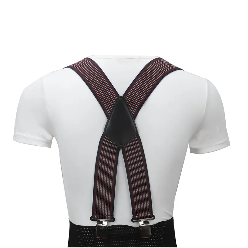 130cm Extra Long Suspenders Plus Size Men Pants X Back Strong Clips 5cm Width Braces With X-back Trousers Man Braces Strap