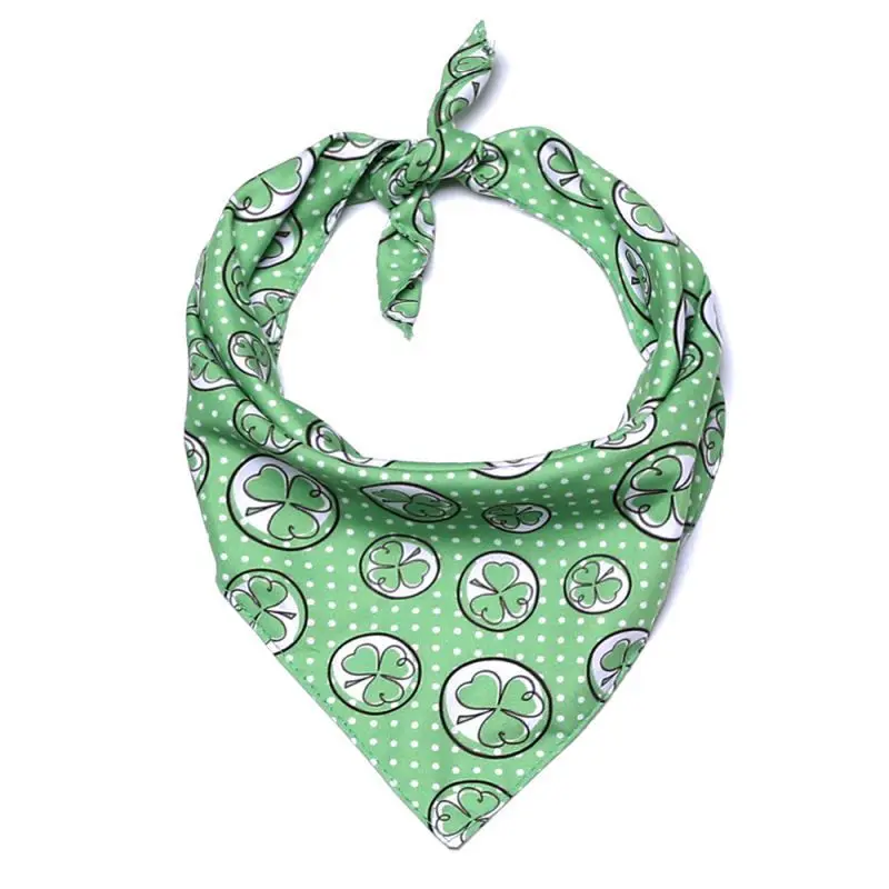 New Hot Green Plant Pattern Cat Dog Bandana Bibs Scarf Adjustable Pet Neckerchief Saliva Towel for Small Medium Dogs | Дом и сад