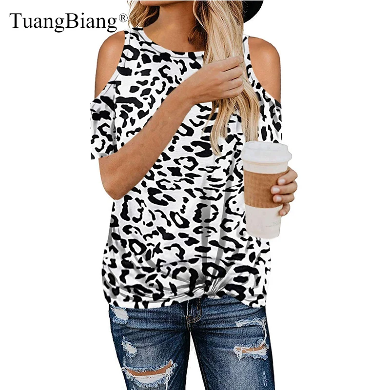

Women Summer O-Neck Short Sleeve Leopard T shirts 2020 Femme camouflage T Shirts Autumn Ladies Plus Size Off shoulder print Tops