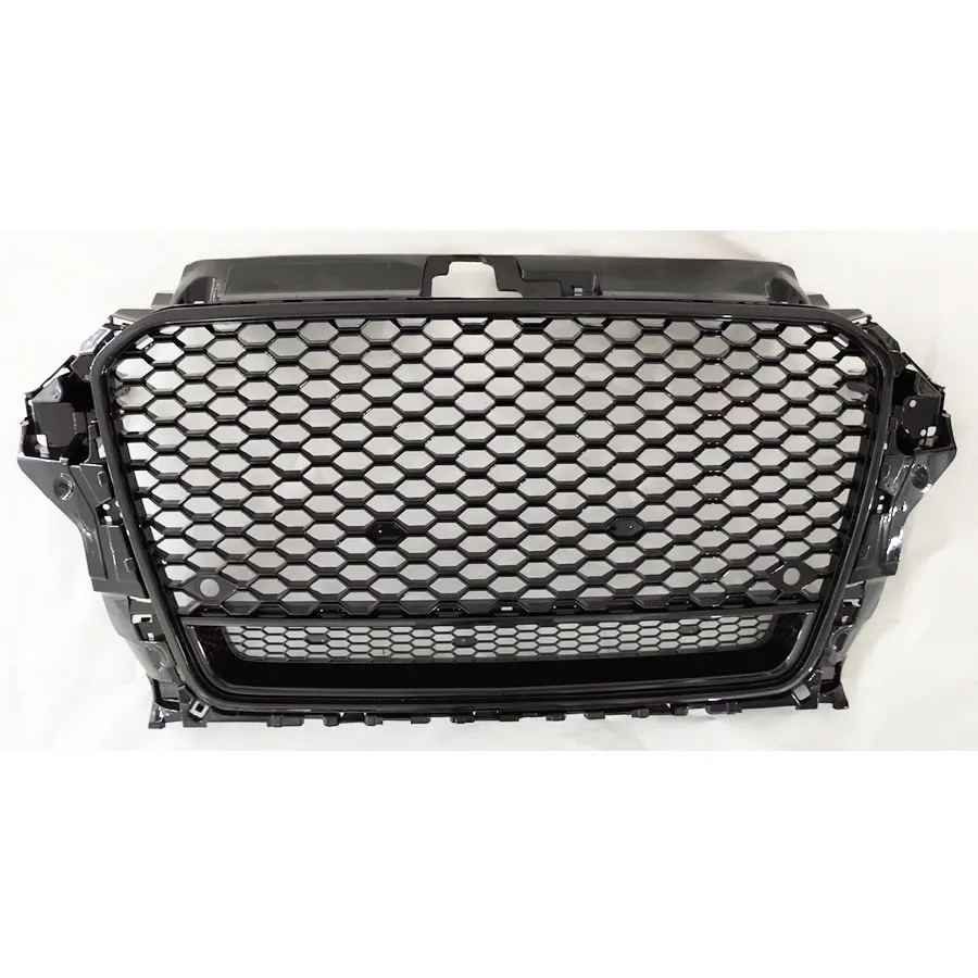 

For Audi A3 S3 Sline Racing Grill Front Bumper Mesh Guard 2014 2015 2016 Car Accessories for Quattro Style Not Fit Real RS3
