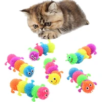 cat toys funny simulation caterpillar rubber puppy tidy home chew toy fidget supplies pet product kitten accessories kitty