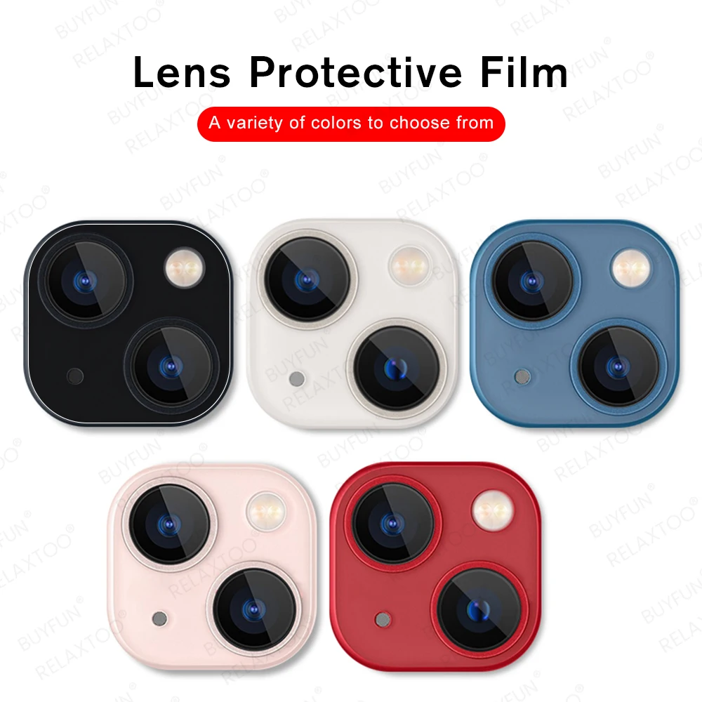 

9D Curved Colourful Tempered Glass Camera Protector Cover For iPhone 13Mini i Phone 13 Mini i13 Case iPhone13 2021 Coque Fundas