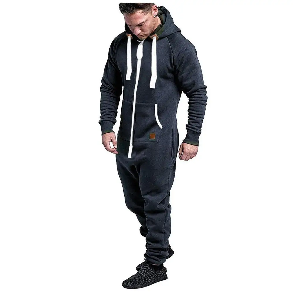 Повседневный спортивный комбинезон мужской 2019 толстовка с длинным рукавом