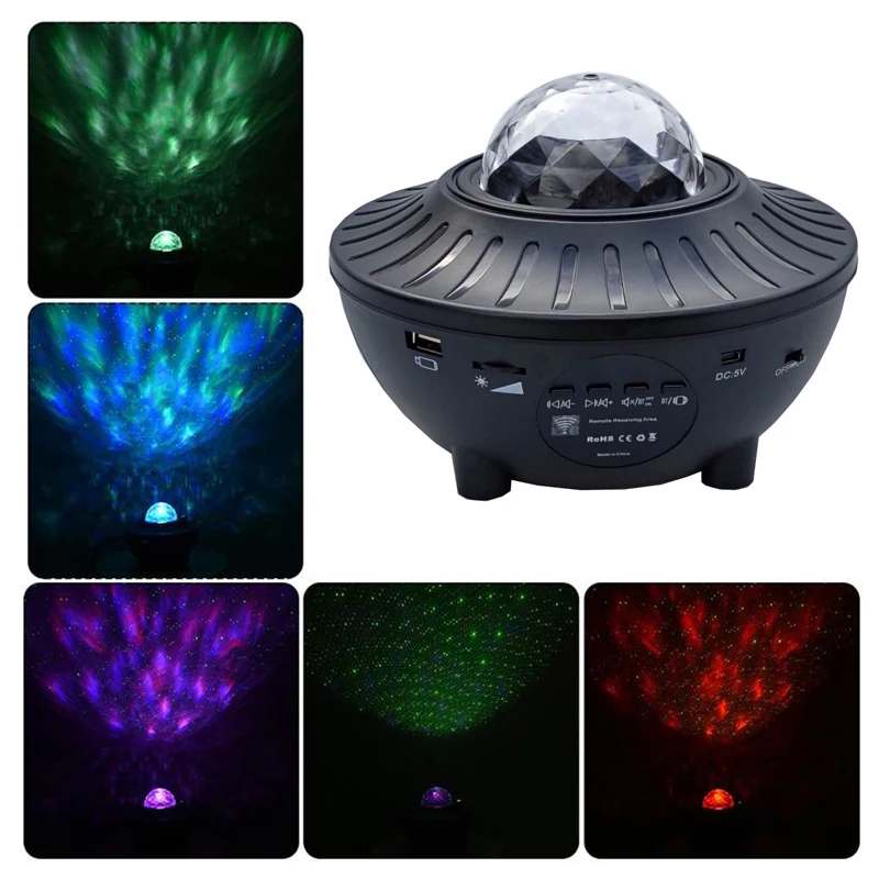 

USB Starry Watermark Bluetooth Music Starlight Projector Stage Watermark Projection Lamp Night Light Star Projector Room Decor