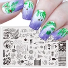 Зима-ing: Рождественские штампованные пластины для ногтей 12 см-14.5 см художественный штамп с изображением для ногтей трафареты DIY шаблон рождественские наклейки для ногтей шаблон