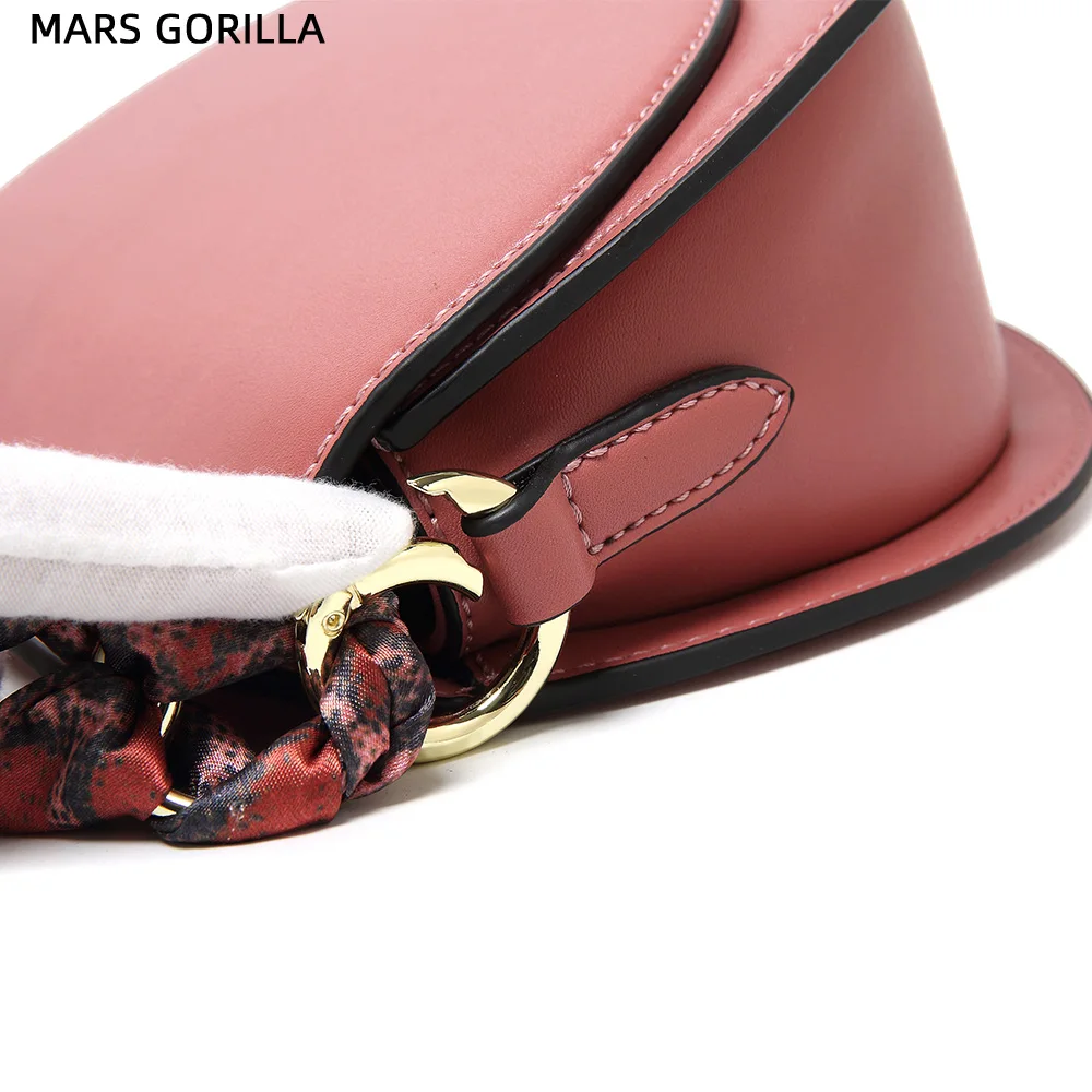 Женская сумка через плечо полумесяц металлическая цепь кожаный магнит для сумки