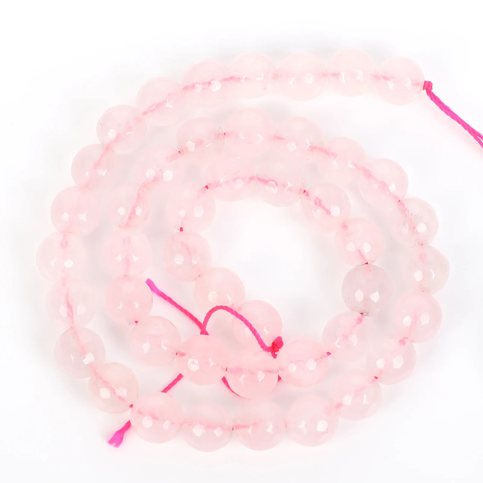 LF бусины из натурального камня граненые Порошковые Розы Quart натуральный камень